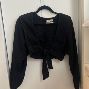 Urban outfitters front tie crop top